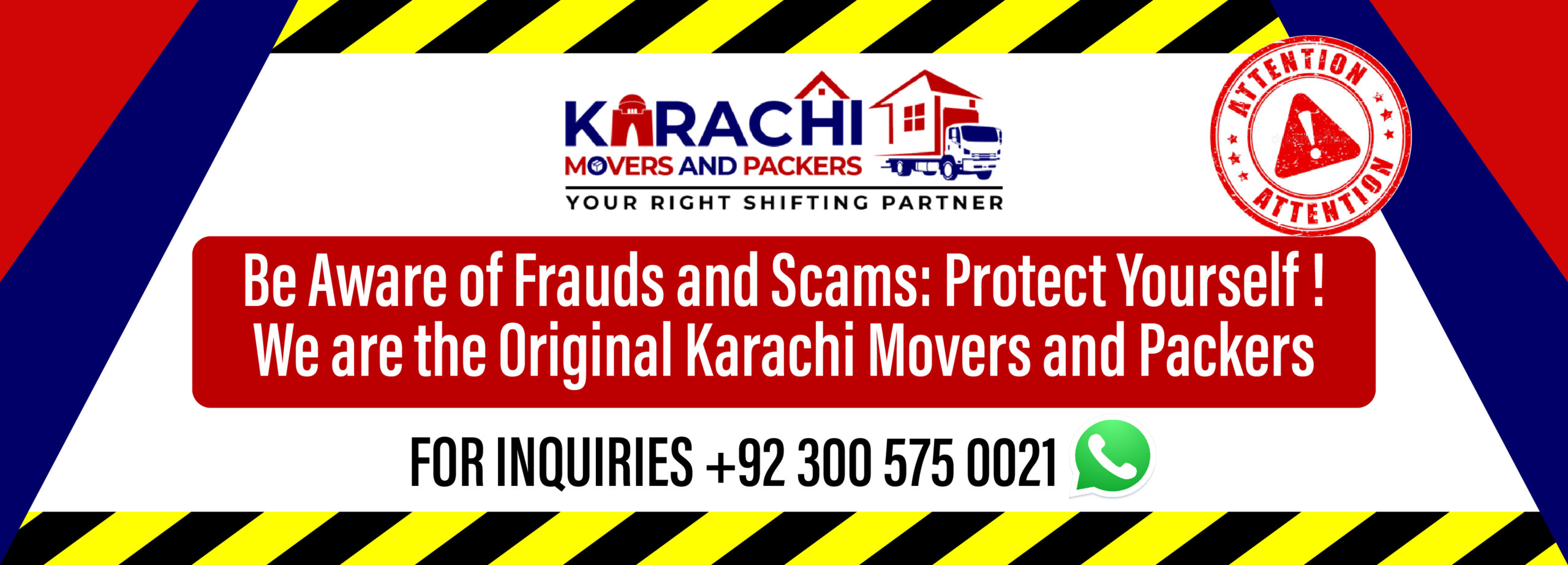 Be Aware of Frauds and Scams: Protect Yourself! We are the Original Karachi Movers and Packers